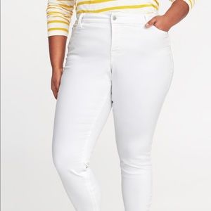 Old Navy Rockstar White Stretch Jeans Size 24